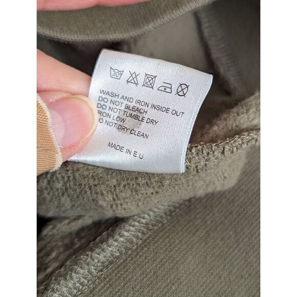 Ron Dorff Mens Statement Sweatshirt Crew Neck  khaki green Large - Picture 9 of 9